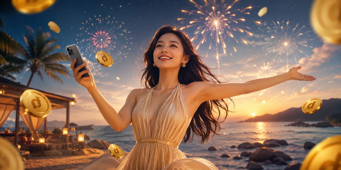 Người dùng trải nghiệm casino trên điện thoại tại bãi biển Côn Đảo nắng đẹp