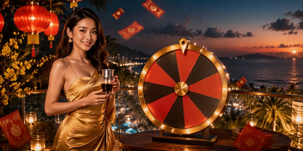 Không gian giải trí casino trực tuyến hiện đại tại Việt Nam với ánh đèn rực rỡ